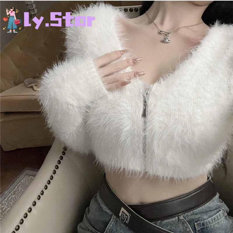 American Casual Feeling] Early Autumn Two-Color Faux Mink Fur