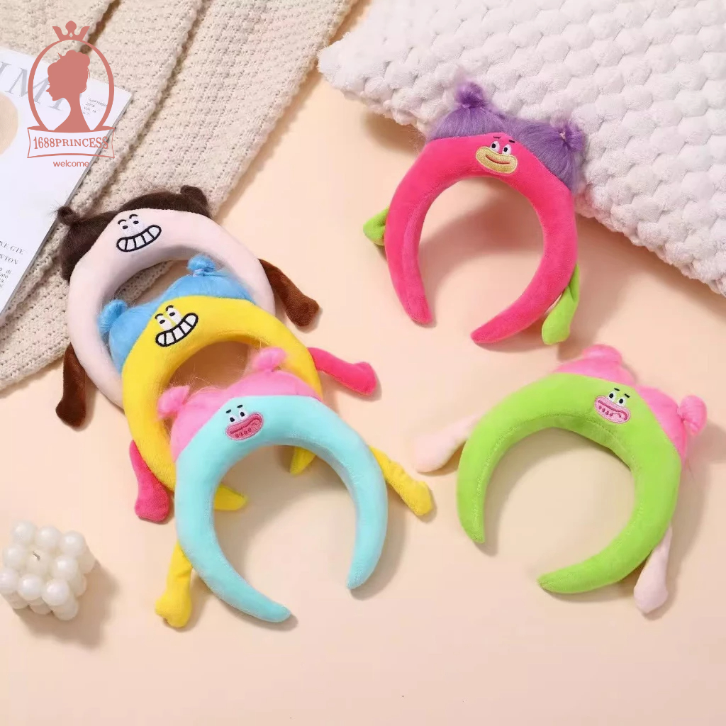 PP Plush Doll Hair Hoop, Cartoon Korean Style Plush Ugly Doll Headband ...