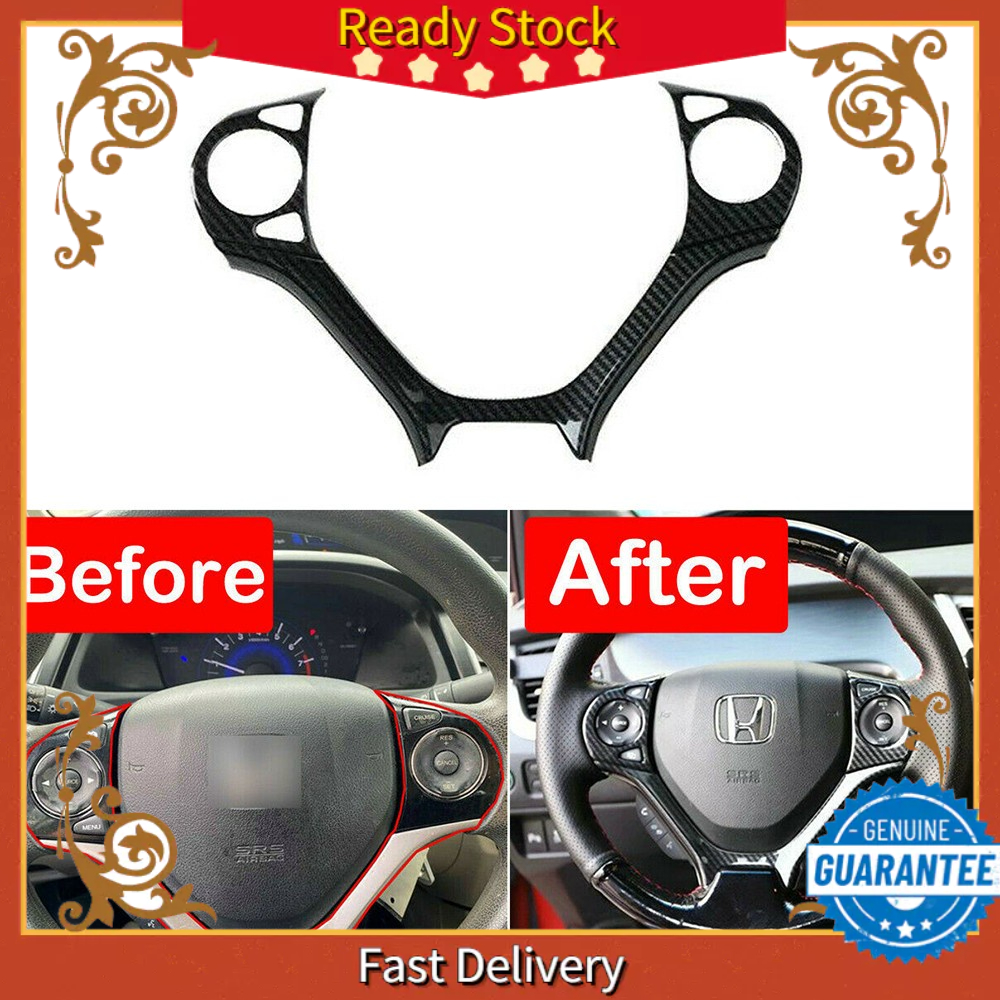 3-Piece Carbon Fiber Steering Wheel Decal For XV70 2018-2024 - ABS Trim Sticker, Easy Peel & Stick