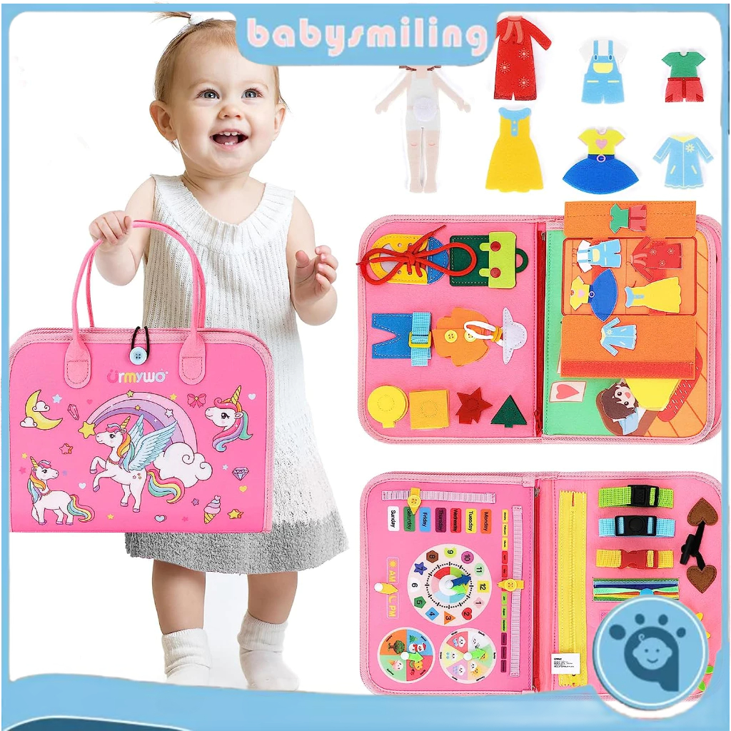 Busy Board for Toddlers, Montessori Toys for 1 2 3 4 Year Old Toddlers ...