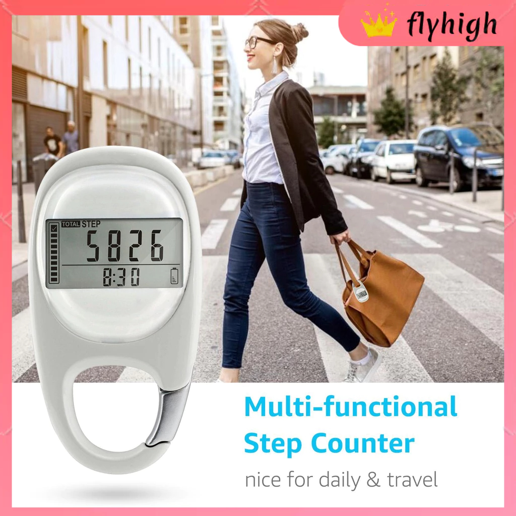 Multi-functional Step Counter Portable Pedometer Fitness Tracker for ...