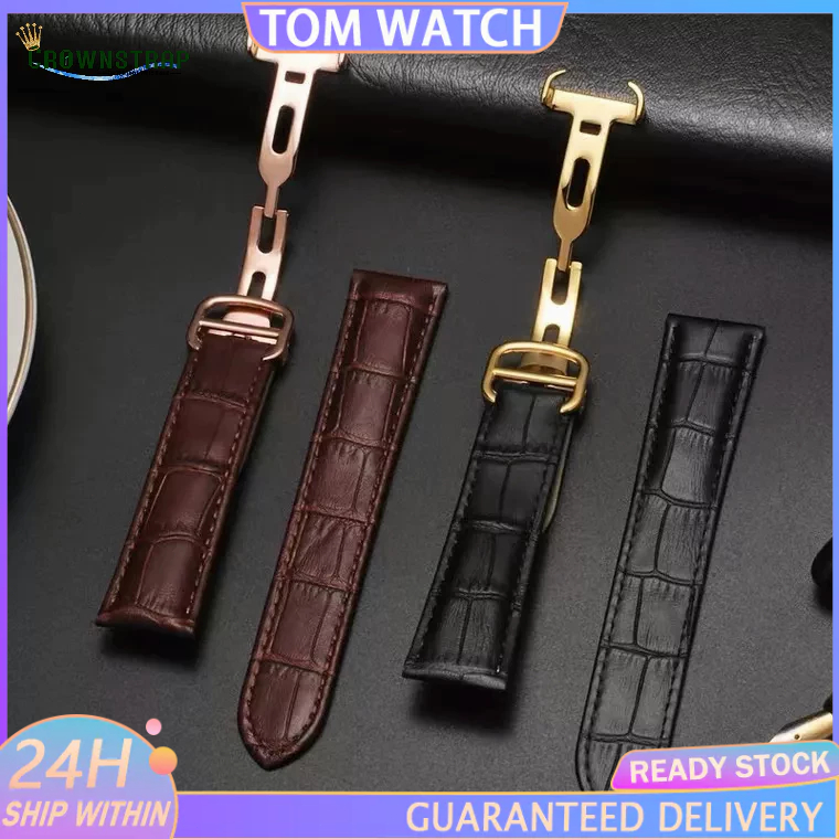 For Cartier Leather Strap 16mm 18mm 20mm 22mm Cartier Tank Strap For
