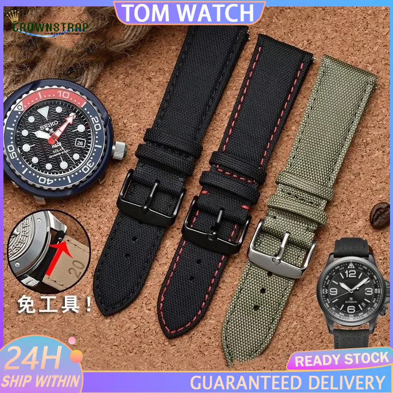 For Citizen Watch Strap 18mm 20mm 22mm Citizen Nylon Strap For Citizen Mido tissot IWC Casio Waterproof Canvas Watch Strap Shopee Philippines