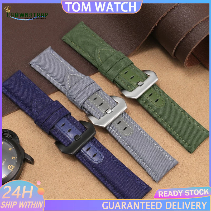 For PANERAI original nylon strap 24mm nylon canvas strap suitable for PANERAI441 111 waterproof watch strap