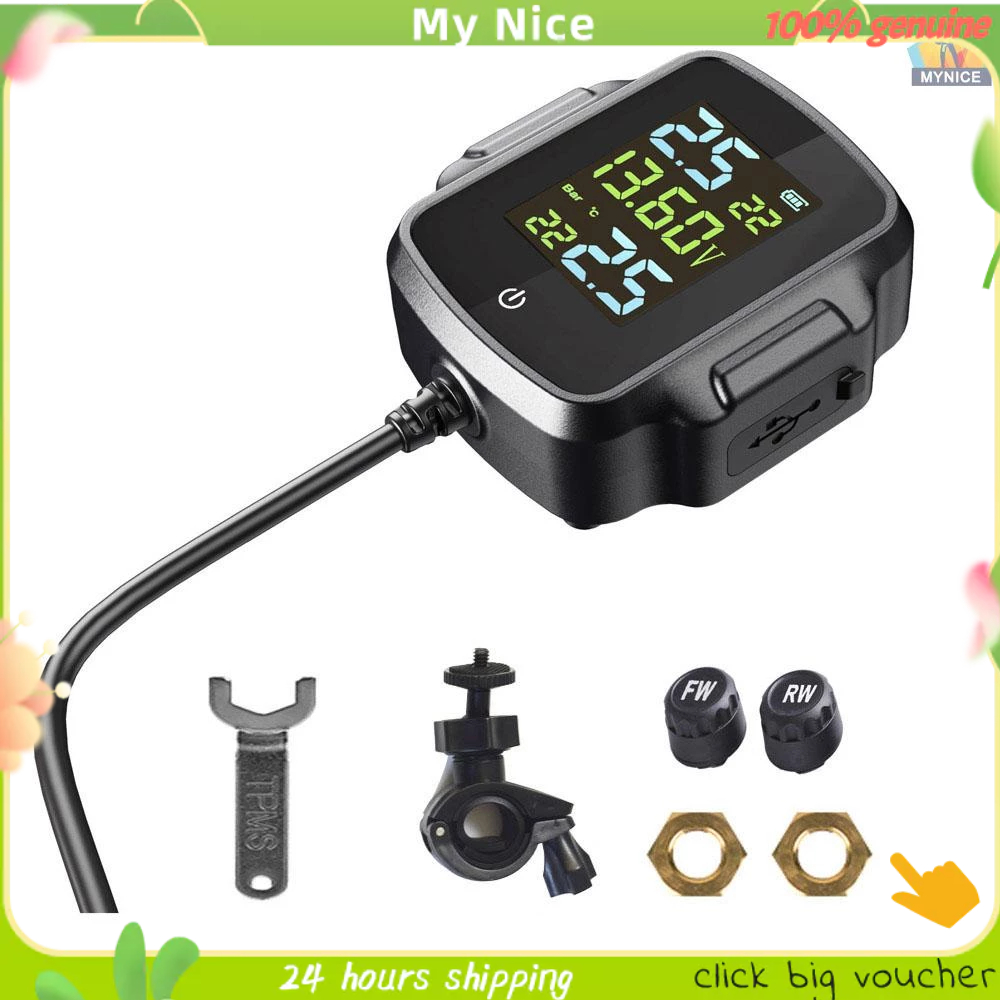 Mynice Tire Pressure Detector Motorcycle Tire Pressure Monitor ...