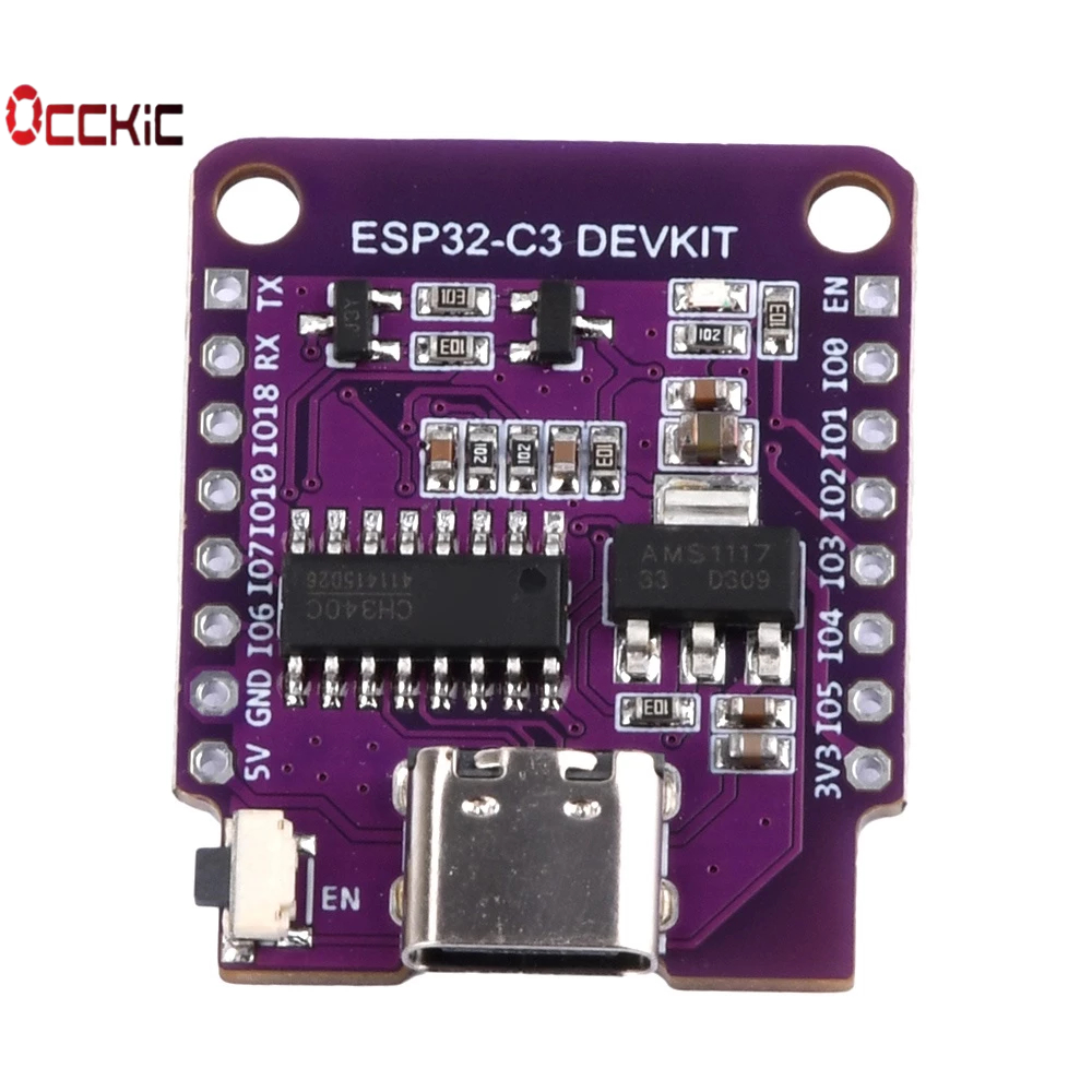 Binghe ESP32 C3 Pro Mini Módulo ESP32 Mini ESP32-C3 Pro Mini Placa de Desarrollo con ESP32-C3FH4 Chip y 2.4GhHz WiFi Bluetooth Interfaz USB Tipo C Compatible con Arduino(3 Piezas