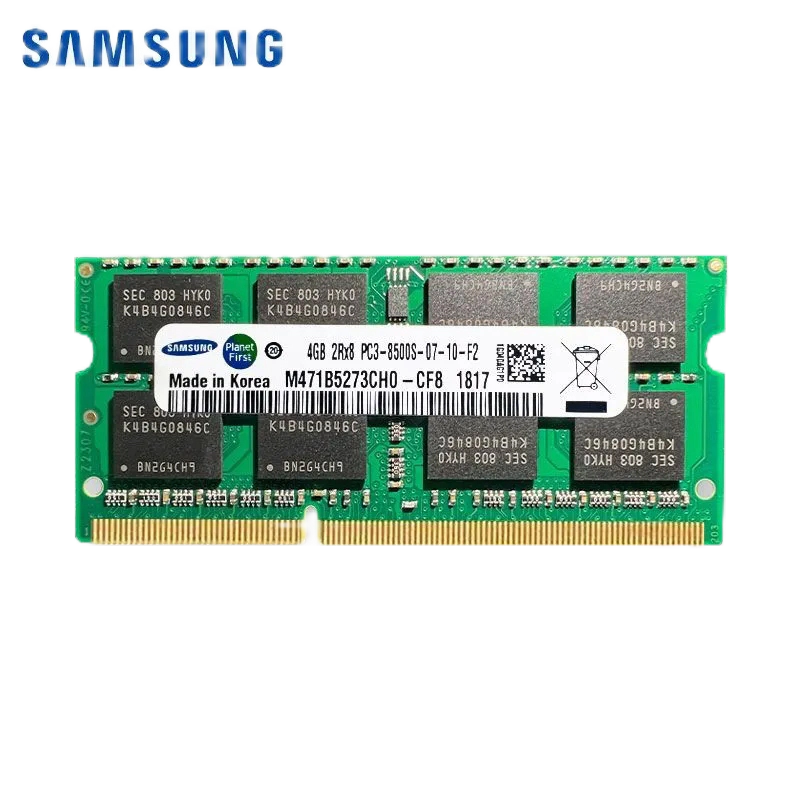 Samsung DDR3 Ram Laptop 4GB DDR3 1066Mhz 2RX8 PC3-8500 (M471B5273CH0 ...