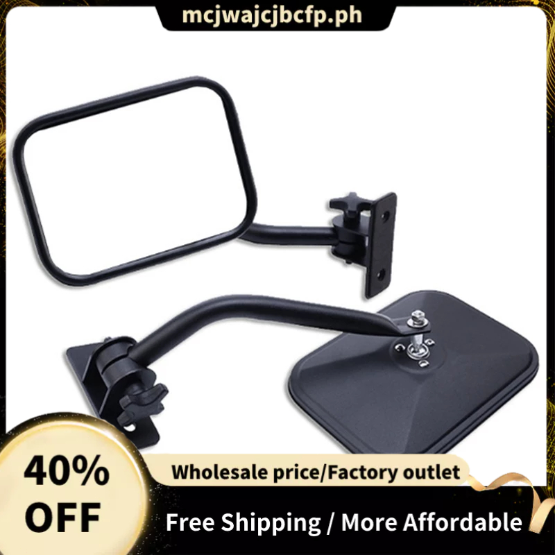 Door Off Mirror for Jeep Wrangler TJ JK 4X4 OffRoad Morror Rectangular Mirrors Side View Mirror
