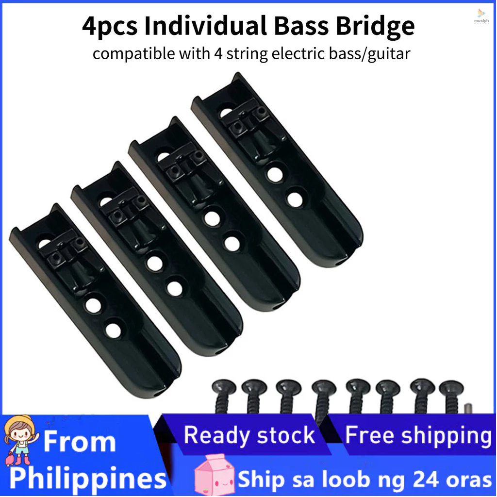 4pcs Bass Guitar Bridge Individual Bass Bridge Guitar Bridge