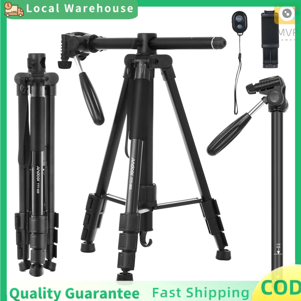 Andoer TTT-009 168CM/66.14Inch Portable Photography Tripod Monopod ...