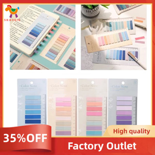 200 Pcs Morandi Color Sticky Tabs Page Markers Sticky Index Tabs  Transparent Writable Sticky Notes with Ruler for Page Marking