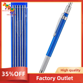 2 Pcs Silver Streak Welders Pencil with 24 Pcs 2.0 mm Round Refills  Mechanical Pencil with Built in Sharpener Metal Woodworking Pencil Marker  Marking Tool for Tube Fitter Steel Welder Fabrication: Buy