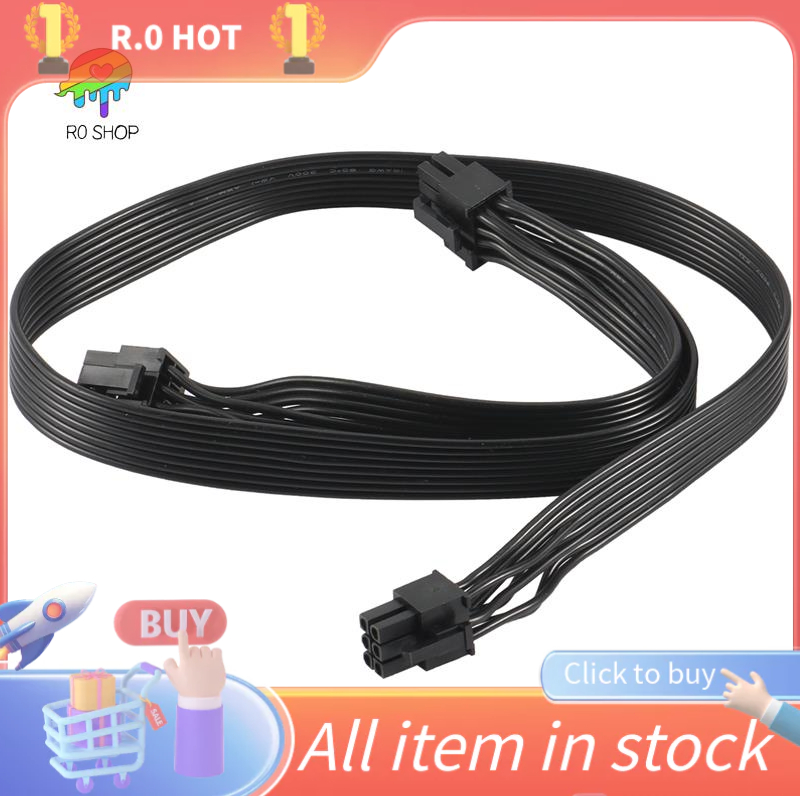 PCI-E 6 Pin to 2 Ports 6+2 Pin Power Supply Cable 6Pin to 8Pin for ...