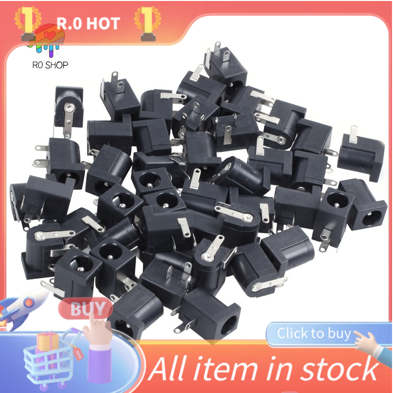 45 Pcs DC Power Jack Socket 2.1mm x 5.5mm Barrel-Type PCB Mount DC-005 ...