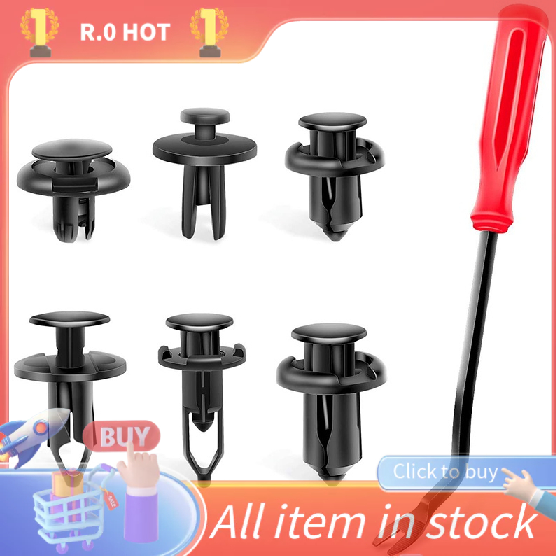 120PCS Car Plastic Rivets Retainer 6.3mm 8mm 9mm 10mm Expansion Screws ...