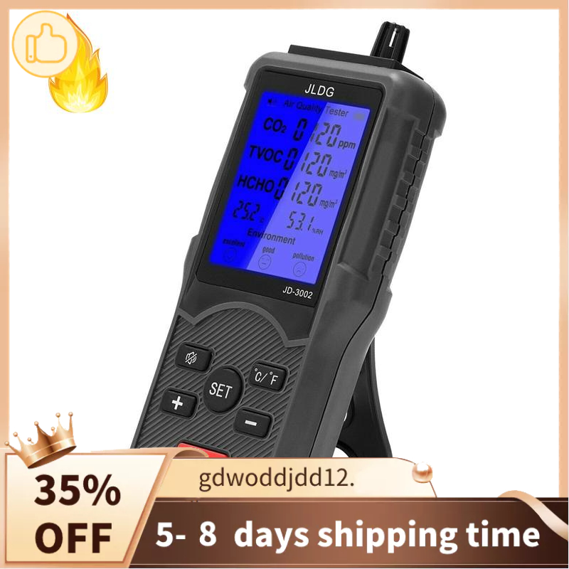Superior Jldg Air Quality Tester Co2 Tvoc Meter Temperature Humidity ...