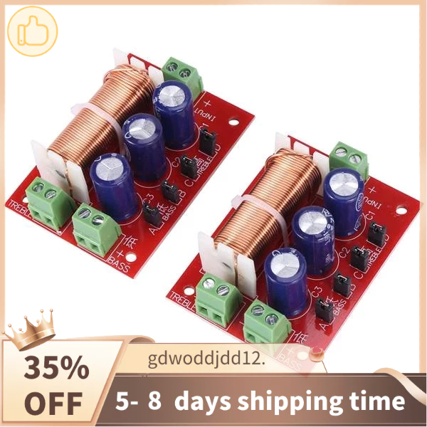 2x Crossover Altoparlante 400W A 2 Vie – Filtro Regolabile Per Tweeter E Woofer Da 2-16 Ohm Con Debug A 3 Livelli