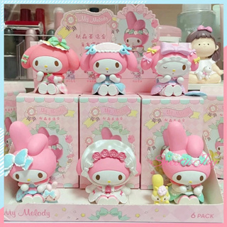 6pcs Kawaii My Melody Series Cartoon Action Figures Cute Mini Figurines  Doll Toys For Kids Birthday Party Supplies Decorations