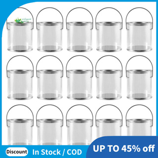 15 Pcs Mini Clear Paint Can Containers 2.95 Inch Tall Empty Paint