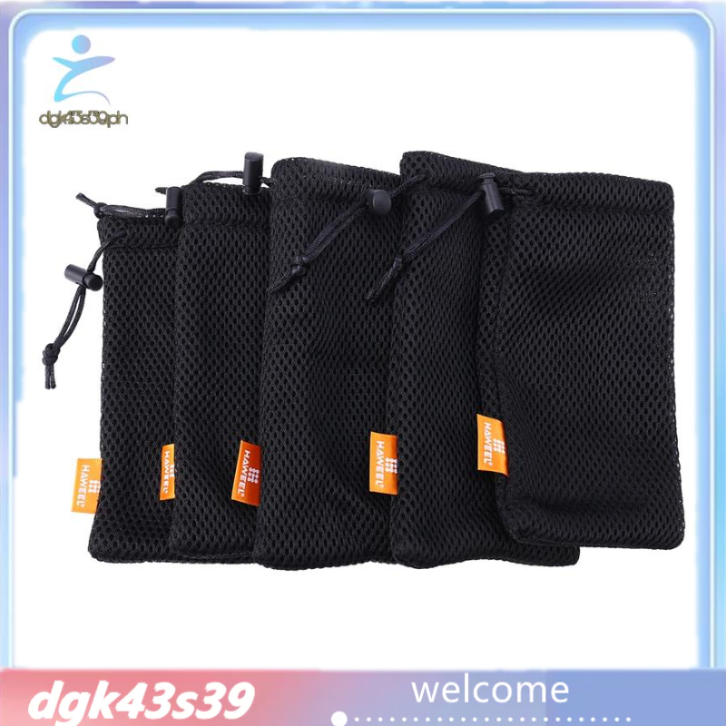 [In Stock]HAWEEL 5-Pack Nylon Mesh Drawstring Storage Pouch Bag - 3.5 x ...