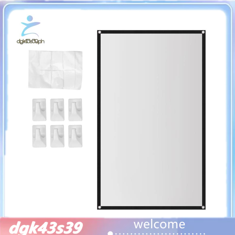 Projector Screen for Home Theater HD White Foldable Anti-Crease ...