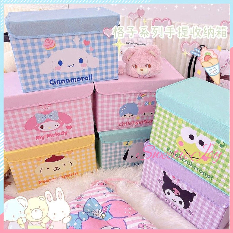 Kawaii Sanrio Storage Box Kuromi Cinnamoroll My Melody Large Size