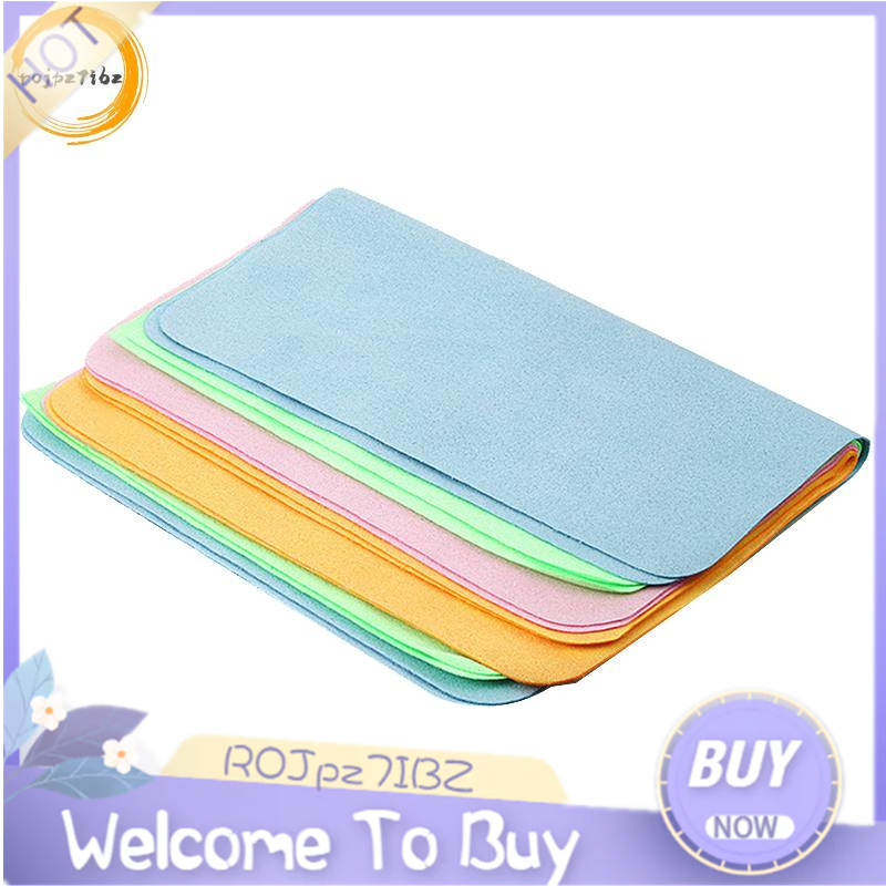 5Pcs Soft Chamois Glasses Cleaner Eyeglasses Fine Fiber Clean Cloth for