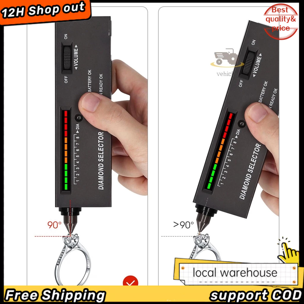 [super sale]Diamond Tester Pen High Accuracy Diamond Selector Detector ...