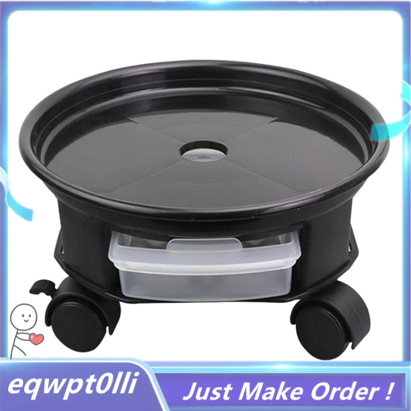 ^eQQ^ Round Flower Pot Trays Removable Universal Bottom Wheel