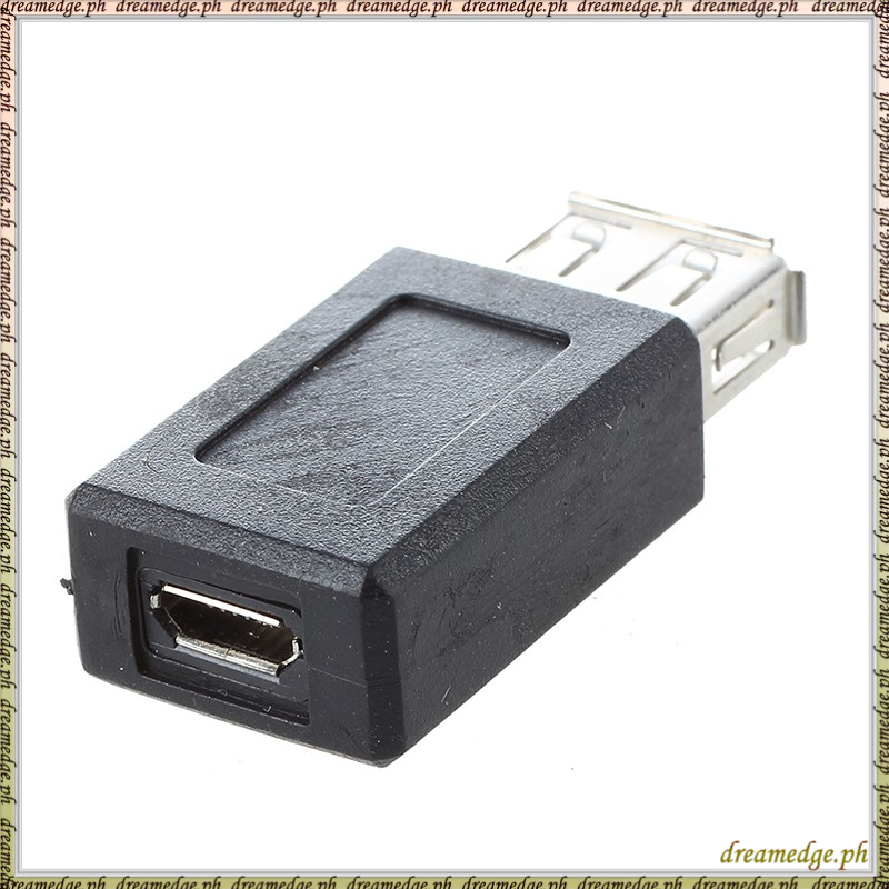 Black Usb 20 Type A Female To Micro Usb B Female Adapter Plug Con 5586