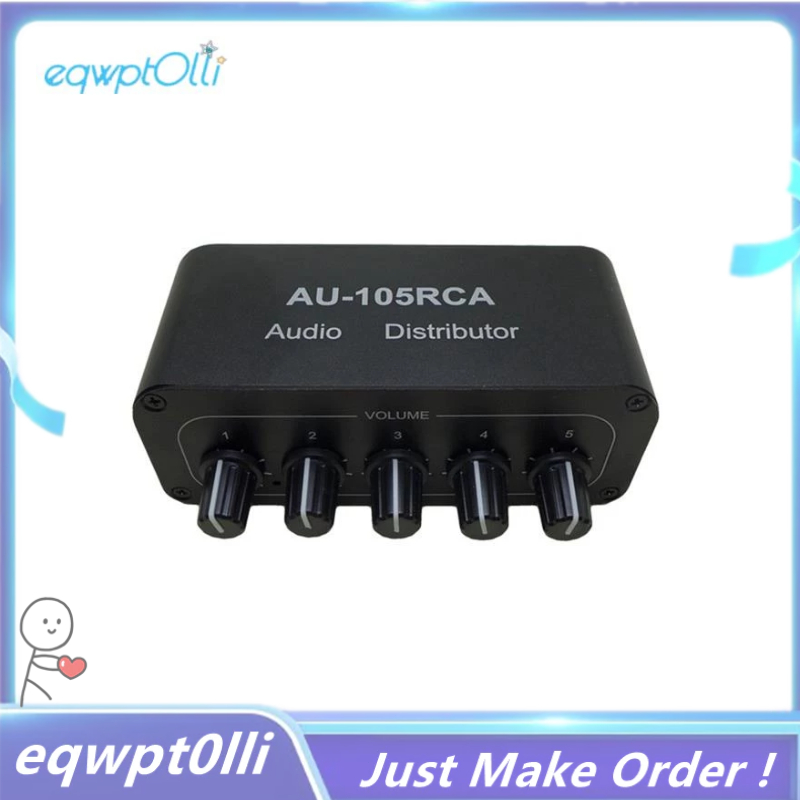 ^eQQ^ Stereo Audio Mixer 1 Input 5 Output Multi-Channel Audio Source ...