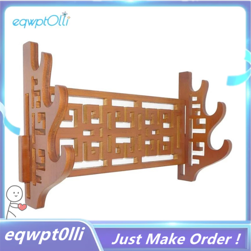 3 Tier Bamboo Sword Holder Wall Mount Display Stand Samurai Sword Rack ...