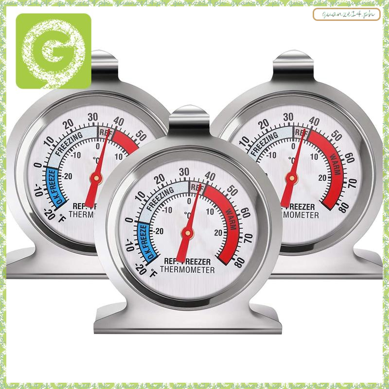 6-Pack Refrigerator Thermometers - Large Dial Freezer Fridge Temperature Gauge