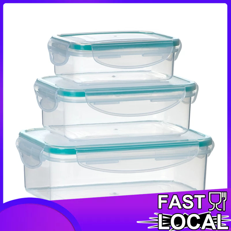 Stock Airtight lunch box 3pcs 7pcs with lids Leak proof fresh keeping ...