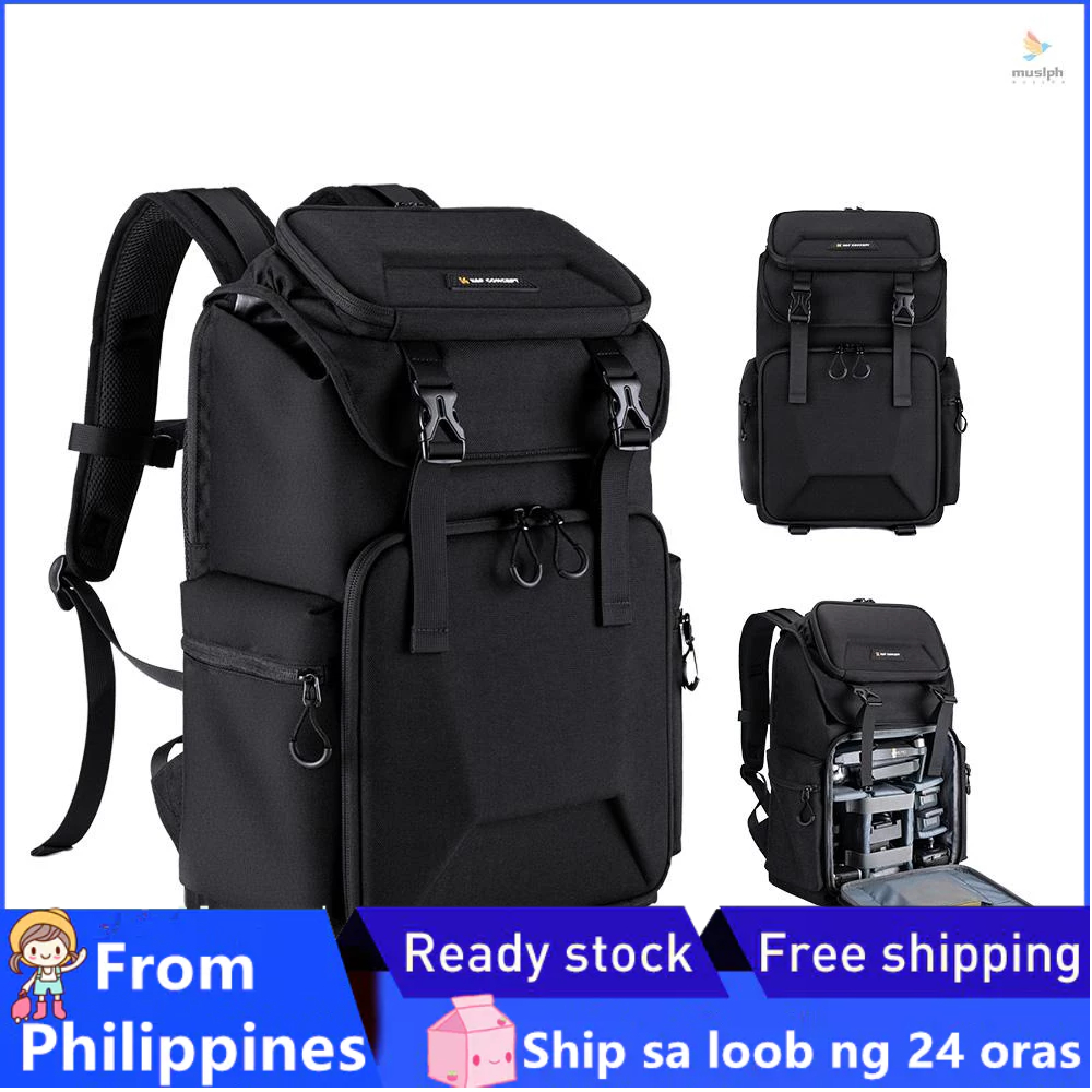 Hard shell camera outlet backpack