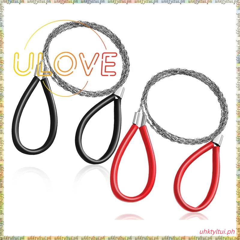 2 Pcs PVC Cable Saw Stainless Steel Wire Saw Hand Pocket String Rope ...