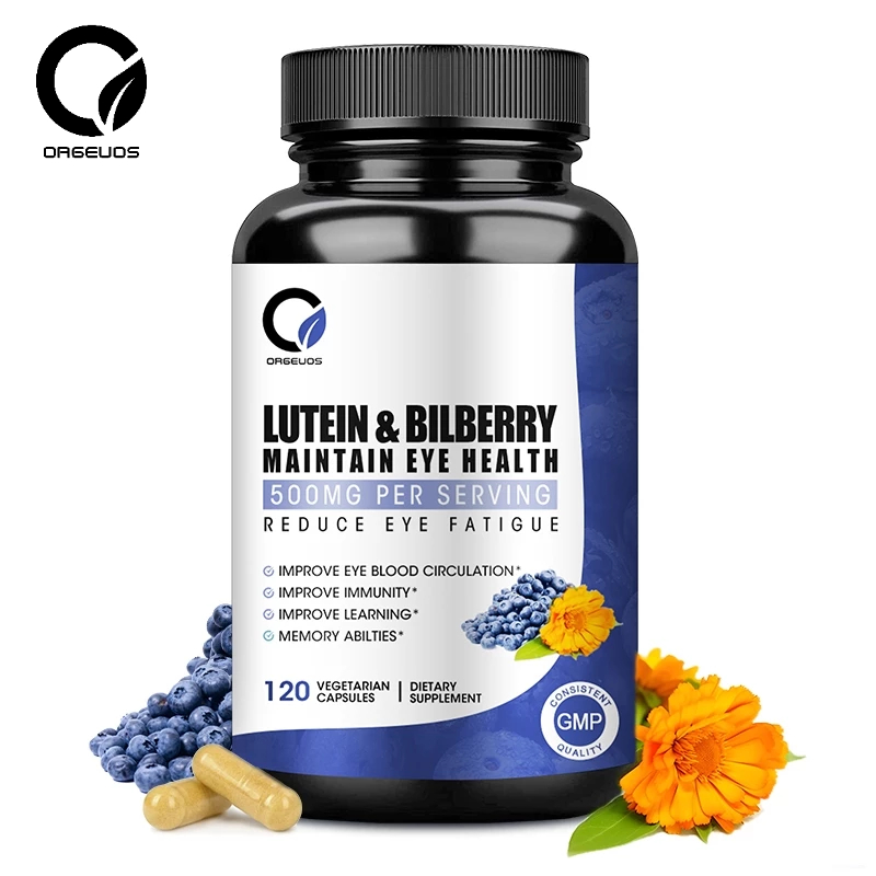 Orgeuos Lutein Eye Vitamin With Bilberry & Zeaxanthin Extract Promote