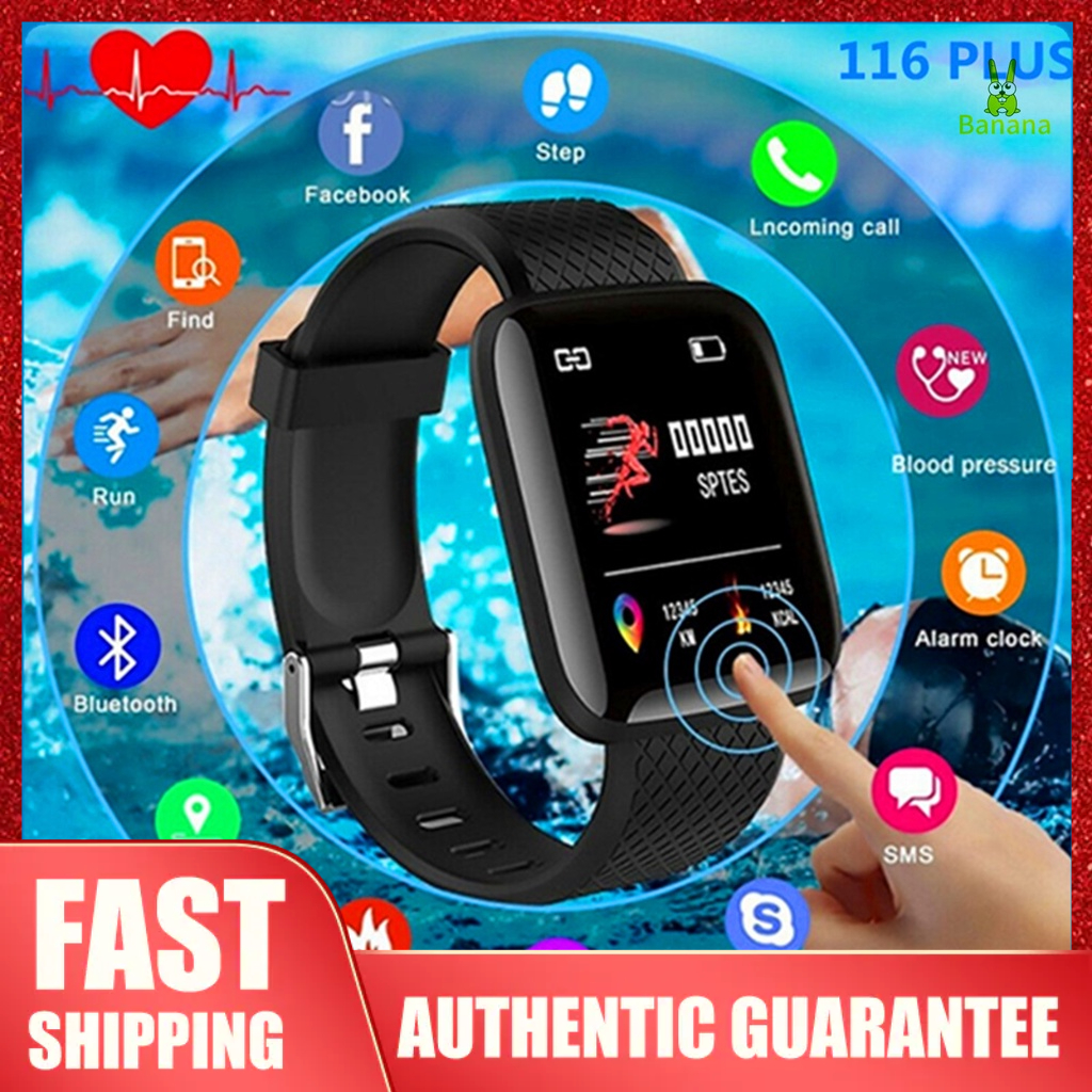 low price promotion)5Color 116 Plus Smart Watch Bluetooth Waterproof Sport  Watch Smartwatch Heart Rate Monitor Blood Pressure Watches Men Wo