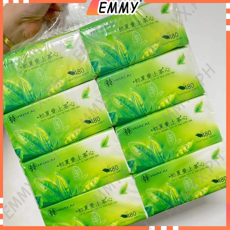 8pack GreenTea Tissue 0.85kg 4ply(480 sheets x 8 Packs) Organic green ...
