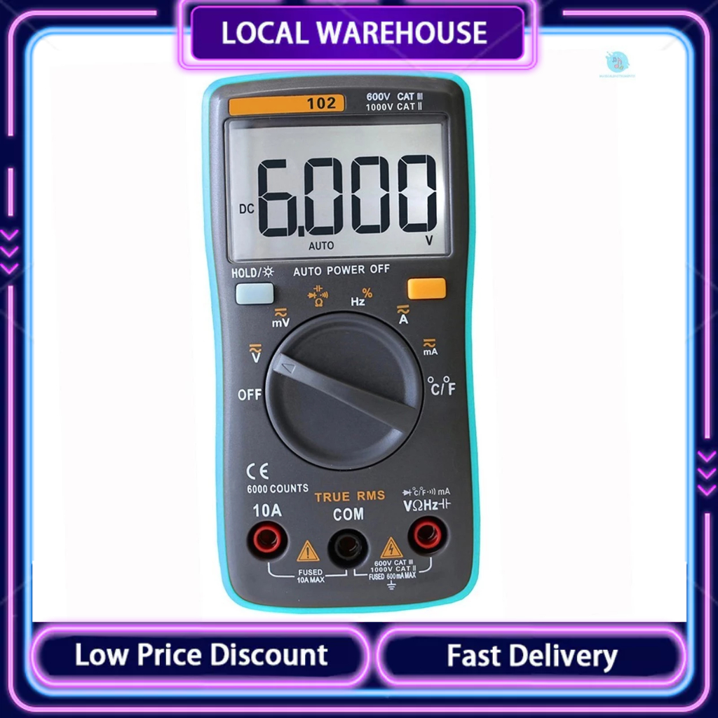 [Fast delivery] RICHMETERS RM102 True RMS Multifunctional LCD Digital ...