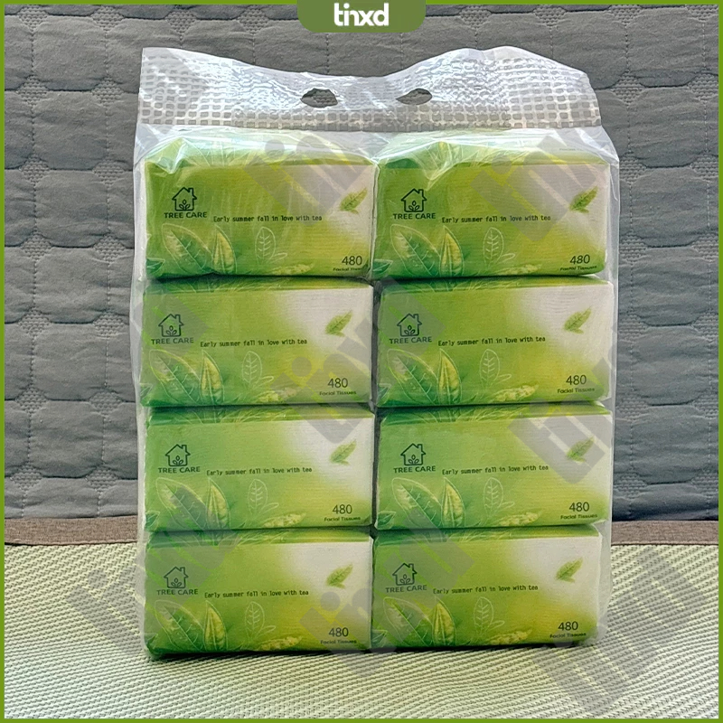 tinxd TREE CARE Organic green tea Facial Tissue Paper Towel 8/10pack ...