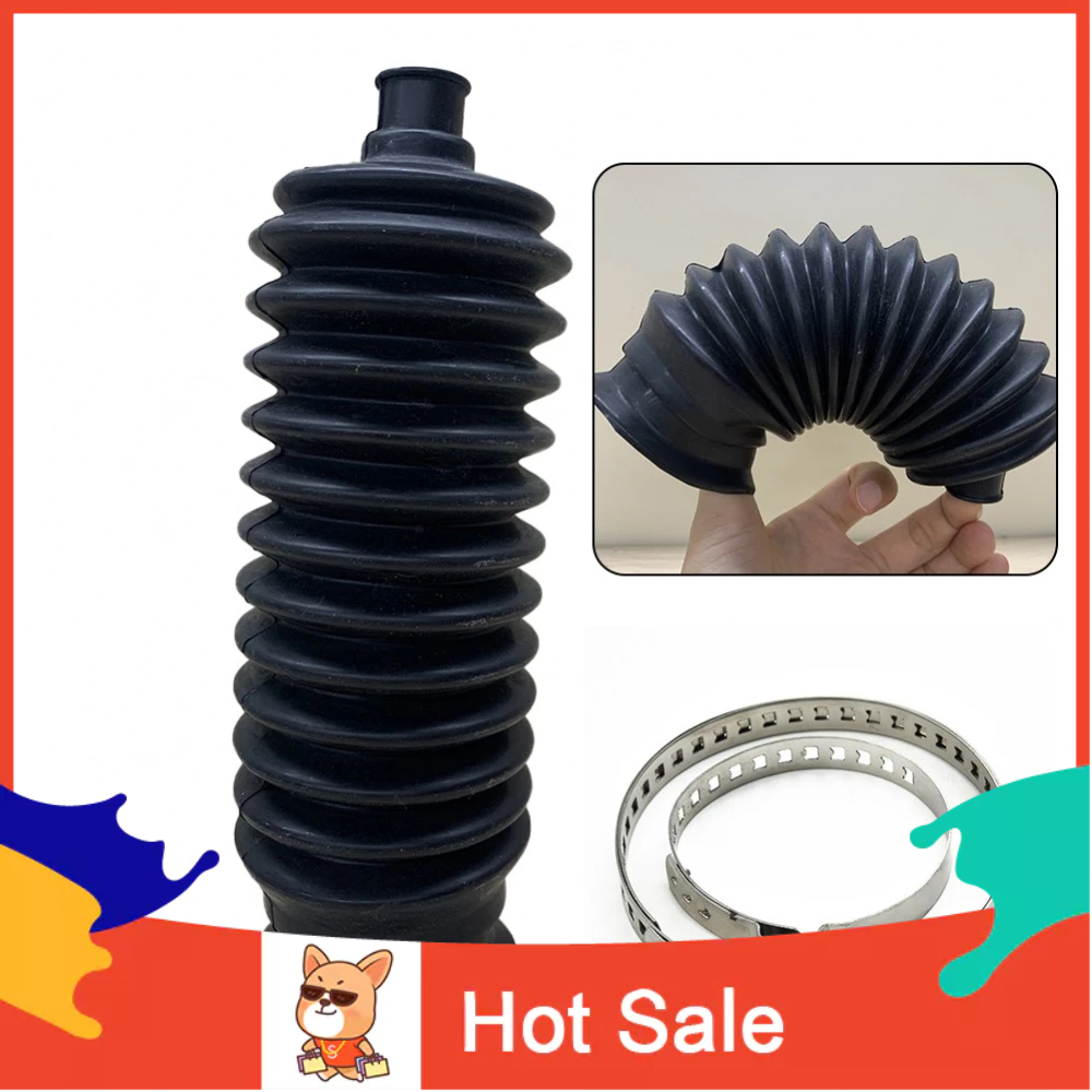 One Piece Black Silicone Steering Rack and Pinion Boot Gaiter with
