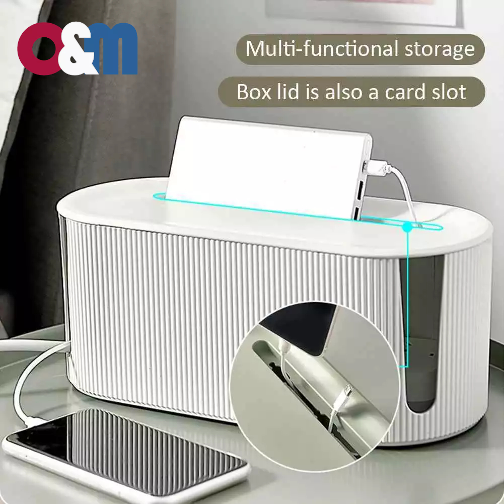 Desktop Cable Storage Organiser Management Box Organizer Extension Wire ...