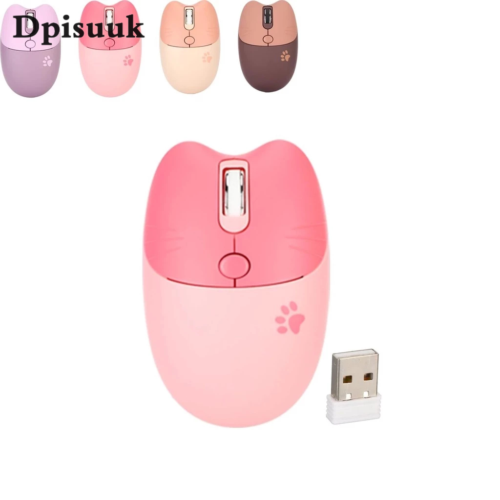 Cat Paw Wireless Mouse, Bluetooth+2.4G Cute Computer Mouse, Dual Mode