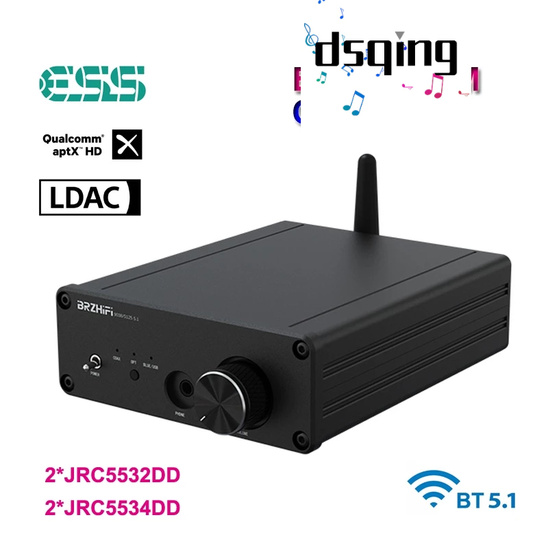 ES9038Q2M DAC QCC5125 Bluetooth USB DAC Board APTX-HD LDAC JRC5532DD ...