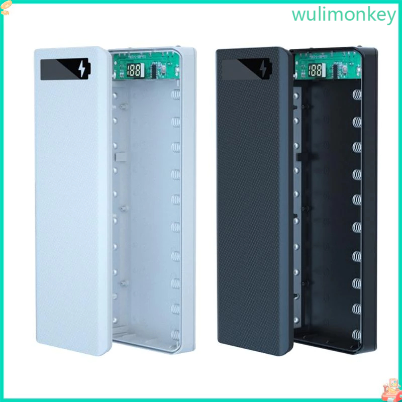Detachable Dual USB LCD Display DIY 10x18650 Battery Case Power Bank ...