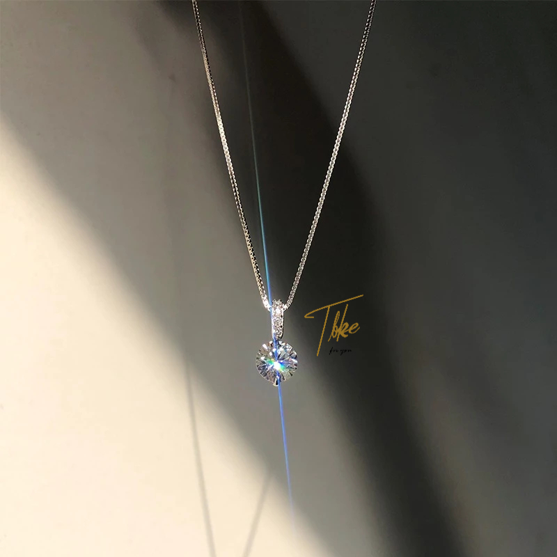 【Tala 18K】Fine Sparkling Box Chain Sparkling Diamond Necklace for women ...