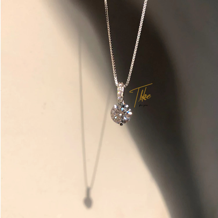 【Tala 18K】Fine Sparkling Box Chain Sparkling Diamond Necklace for women ...