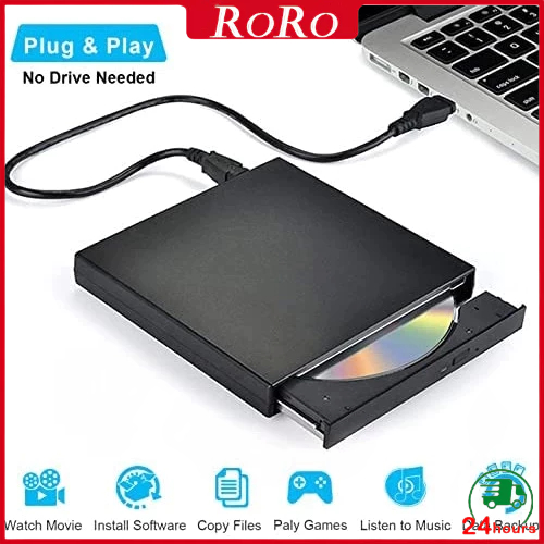【COD】External CD DVD Drive USB Slim Portable External DVD Player DVD CD ...