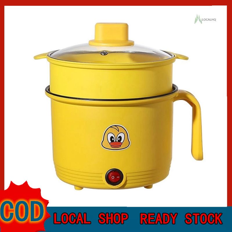 【local】Electric Cooking Pot Non-stick Cooker with Steamer | Shopee ...